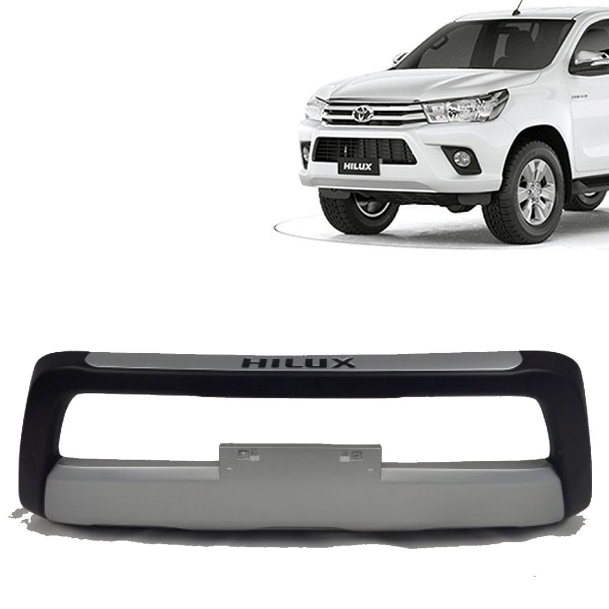 Bumper (Preto/Prata) Hilux 16/18*  Bumper (Preto/Prata) Hilux 16/18*
