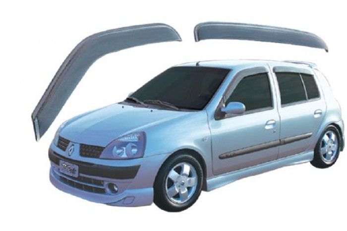 Calha de Chuva 4P 01/ Hatch/Sedan Clio   Calha de Chuva 4P 01/ Hatch/Sedan Clio