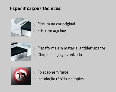 Estribo Esportivo Preto Ônix - L-200 Trit...